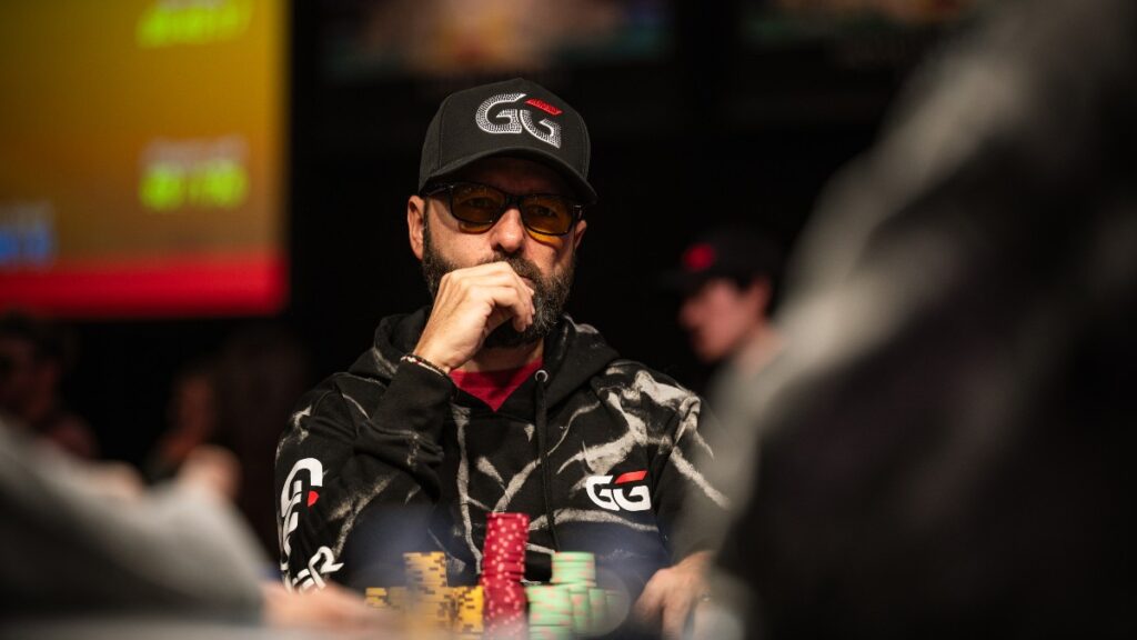 Daniel Negreanu plays poker with GGPoker gear on.