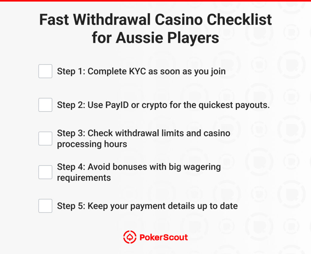 instant withdrawal casinos australia