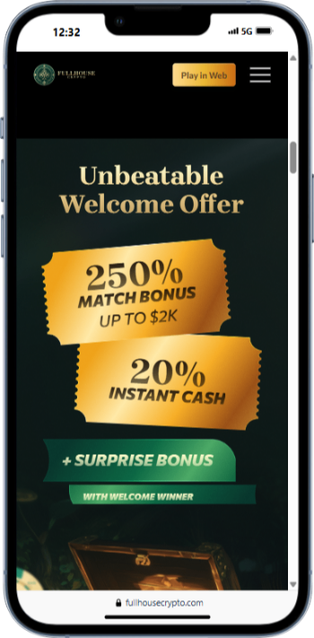 FullHouse Poker Welcome Bonus