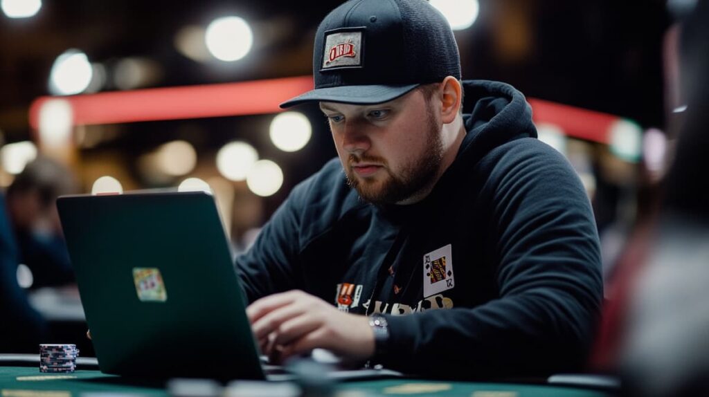Online poker player