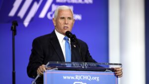 Mike Pence speaks at a conference.
