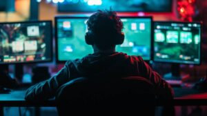 An online poker setup.