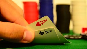 Pocket aces are a hold'em hand.