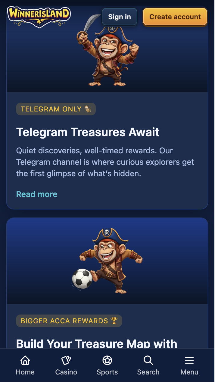 winnerisland telegram treasures offer
