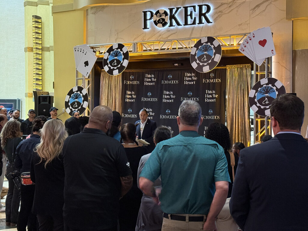 Foxwoods Poker room opening day speech by Mashantucket Pequot Chief Rodney Butler