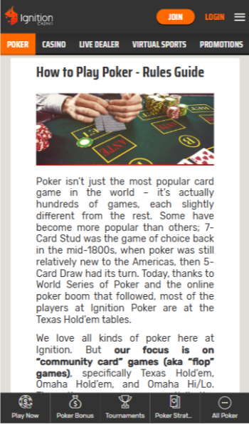 Ignition How to Play Poker
