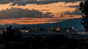 Las Vegas strip sunset