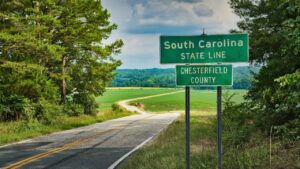 South Carolian state line sign