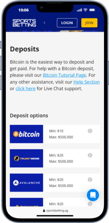Sportsbetting poker deposits