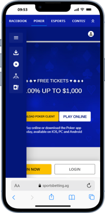 Sportsbetting poker homepage