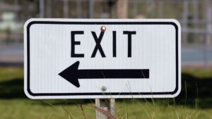 An exit sign