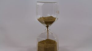 An hourglass.