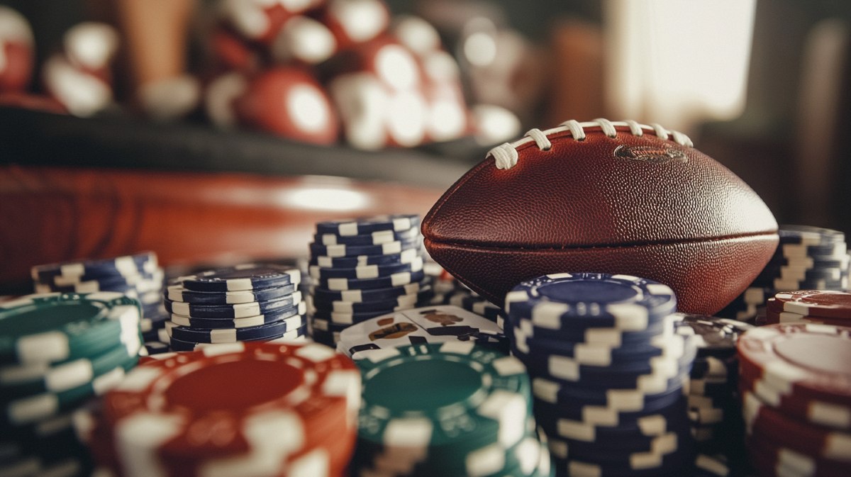 Poker and football are popular together.