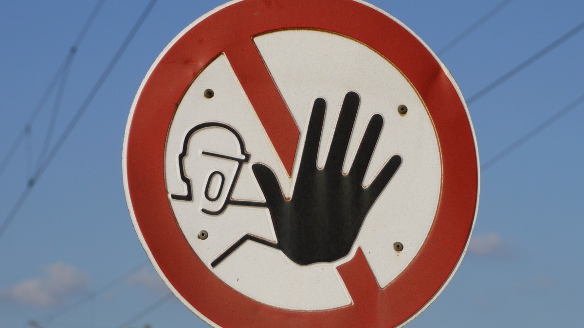 A warning sign