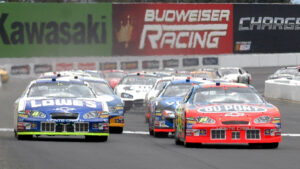 The start of a NASCAR race at Sonoma Raceway in 2003.