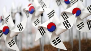 South Korean flag pinwheel