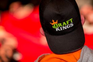A DraftKings-branded hat