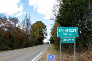 The Tennessee state line