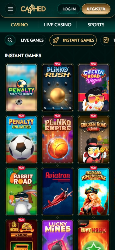 Interface de connexion de casino en ligne