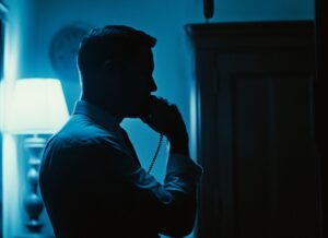 Man calling helpline