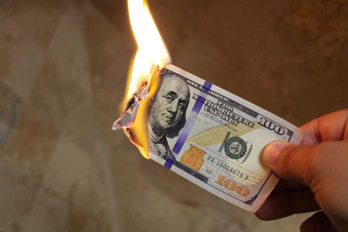Burning money