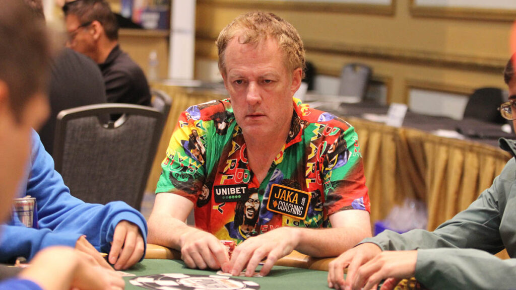 Irish poker pro Dara O'Kearney playing in the 2024 WSOP main event.