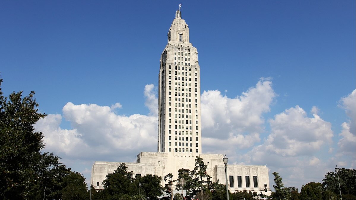 A photo of the Louisiana State Capitol Building in City in Baton Rouge.