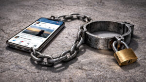 Smartphone with shackles attached