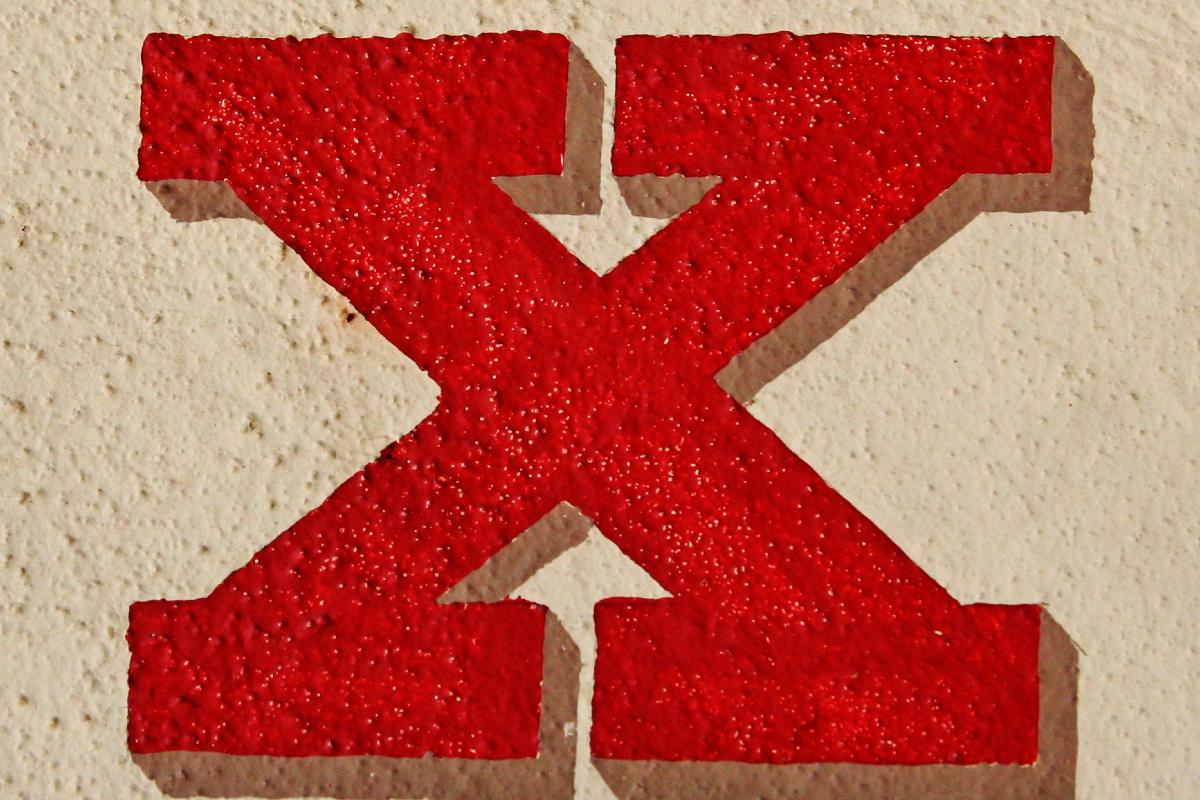 The letter X