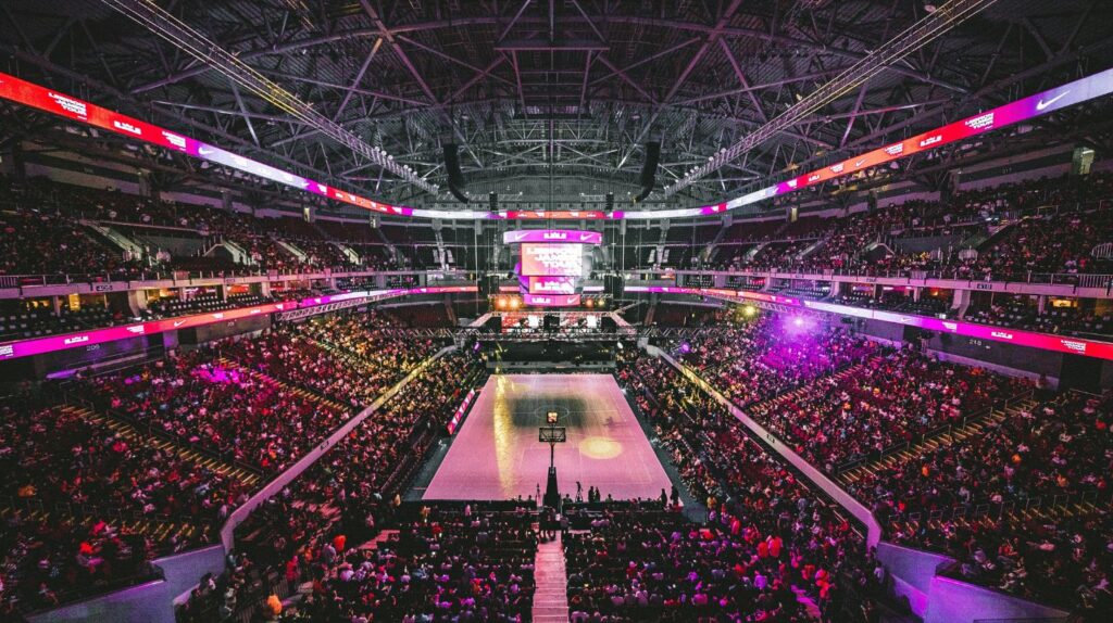 An NBA arena