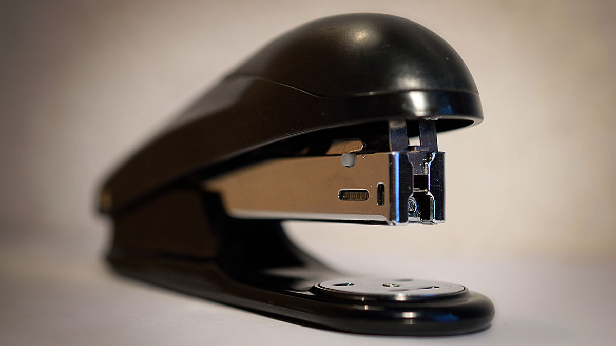 Black office stapler