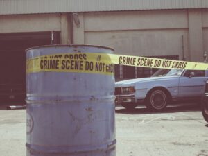 A police crime scene