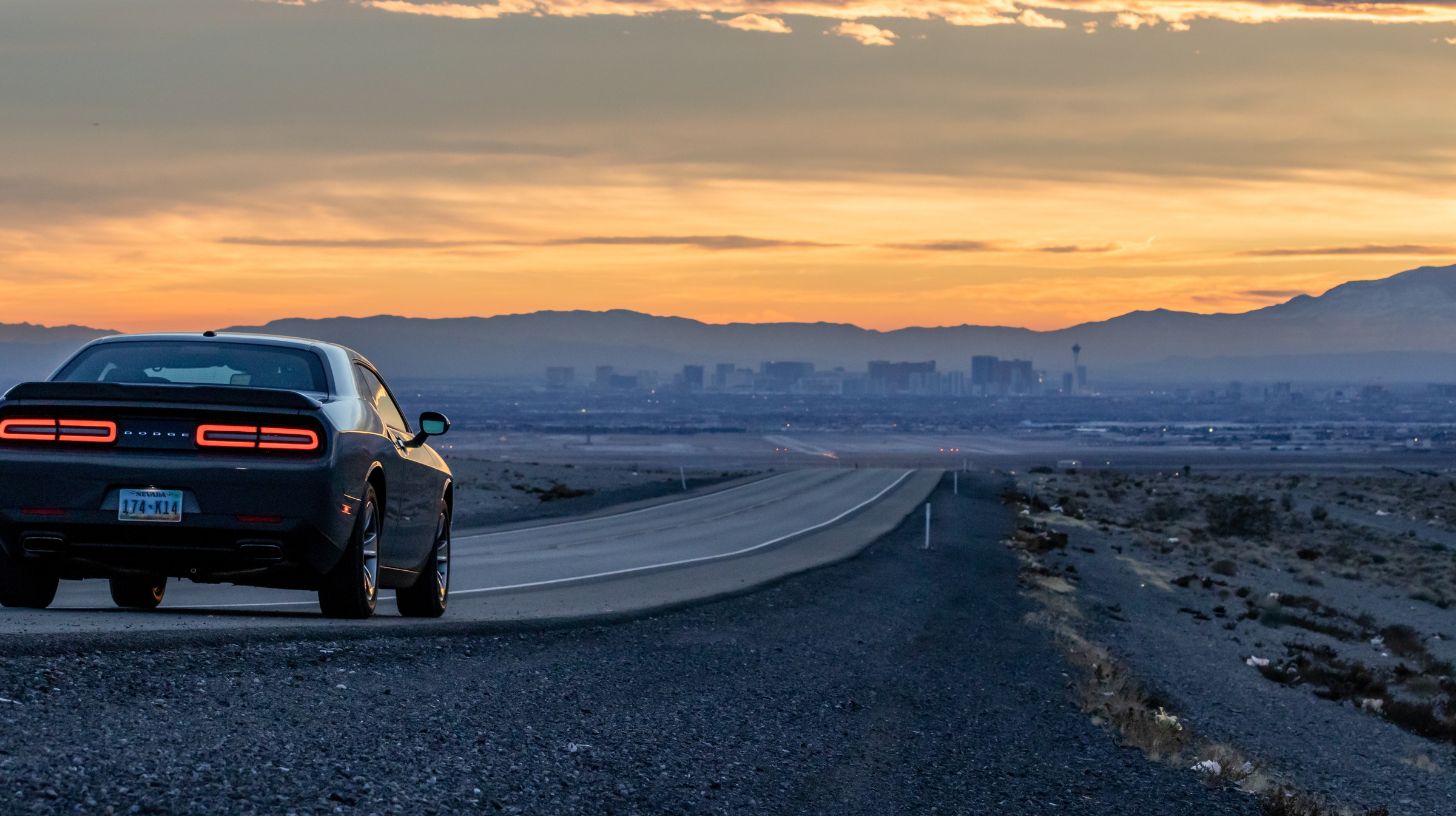 An empty Nevada desert highway.
