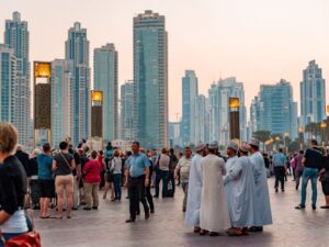 Crowds in the UAE