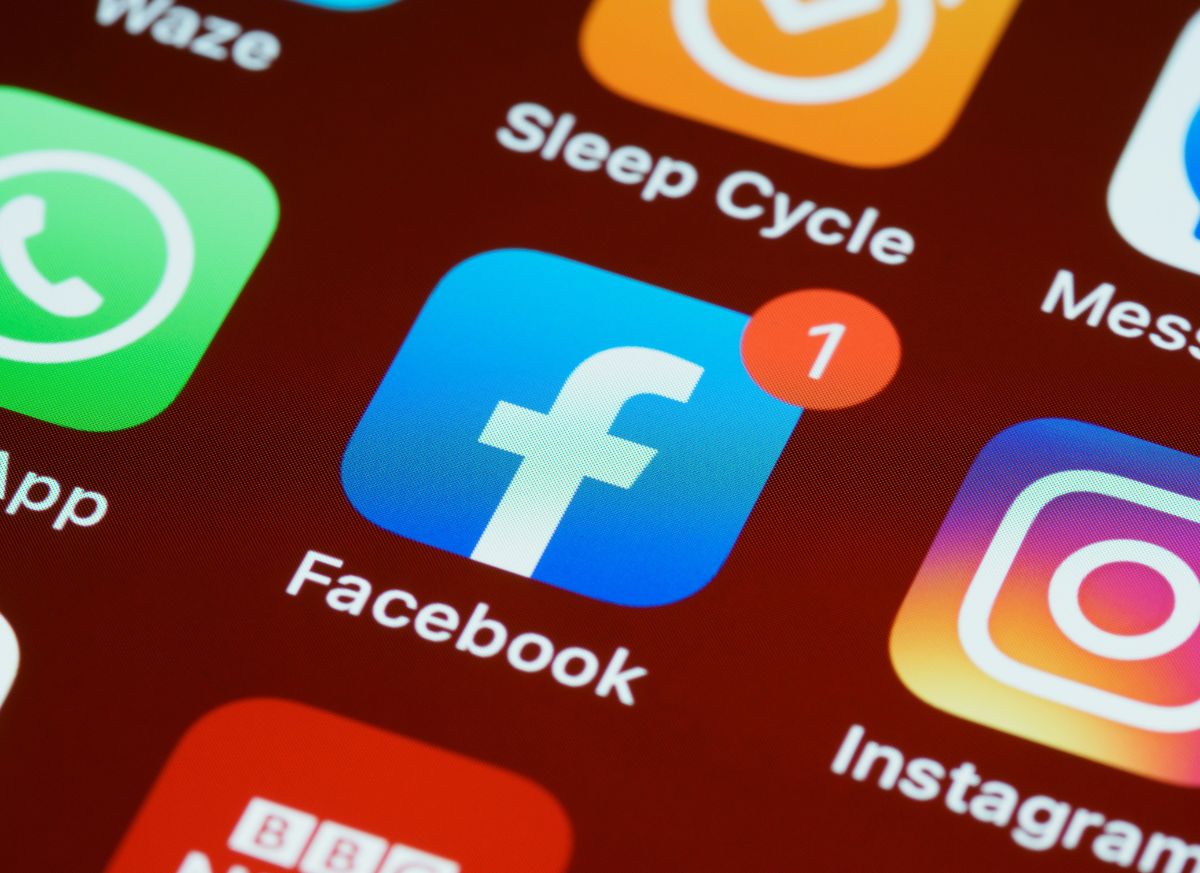 Facebook's app on a phone
