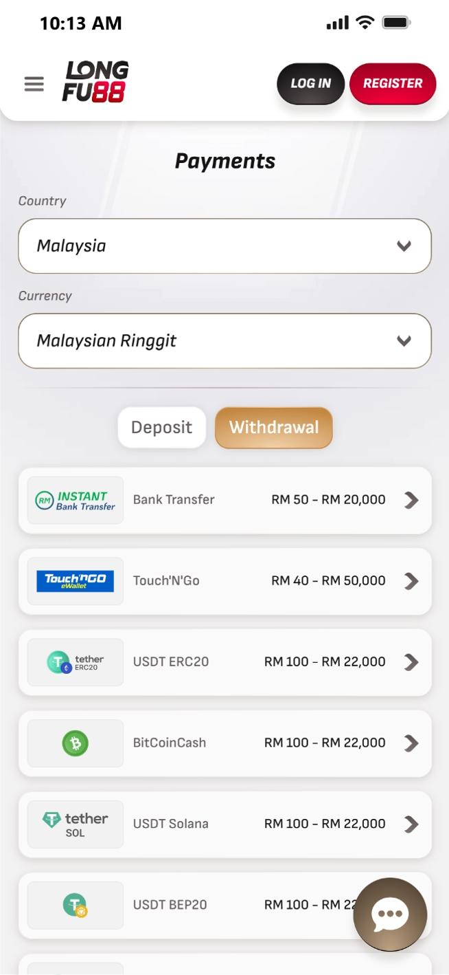 Best Casinos in Malaysia Longfu88 Withdrawal Methods