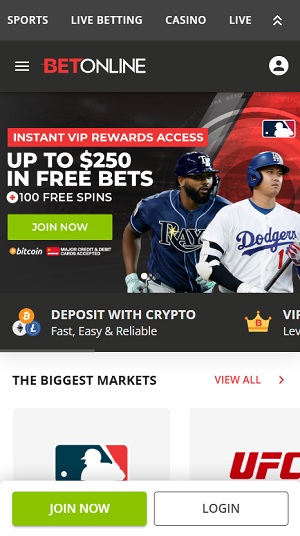 BetOnline Homepage