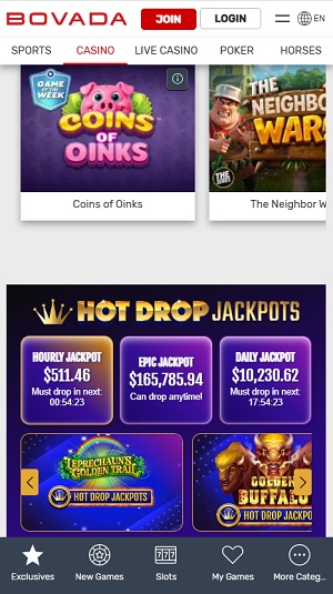 Bovada Casino Jackpots