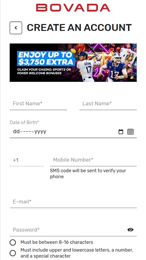 Bovada Casino Sign Up