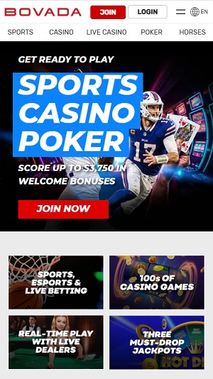 Bovada Homepage