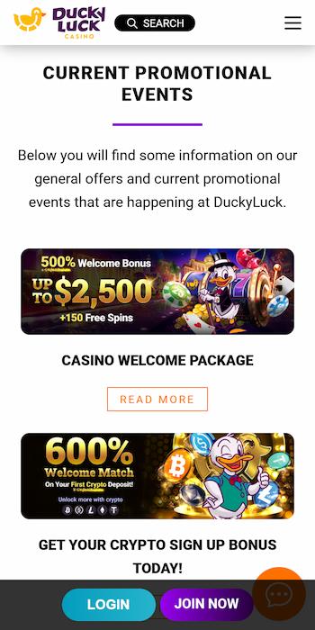 Ducky Luck promotions