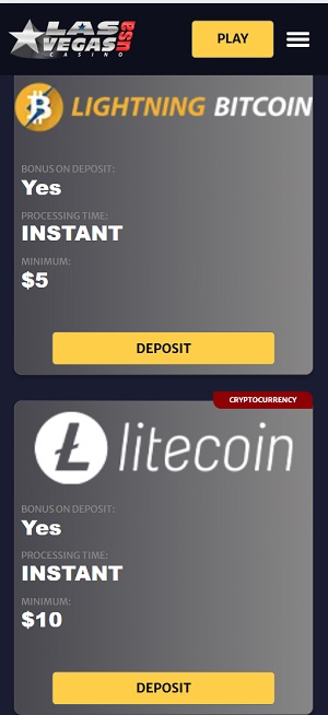 Las Vegas USA Deposits