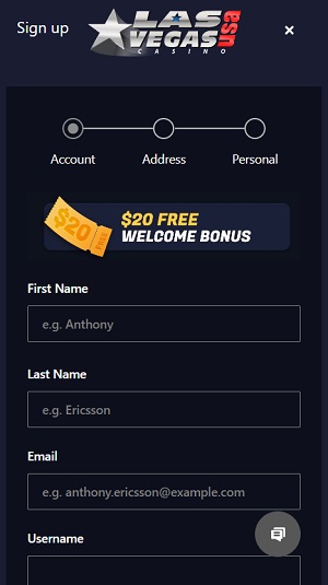 Las Vegas USA Sign Up