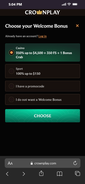 New Casinos in Canada CrownPlay Welcome Bonus