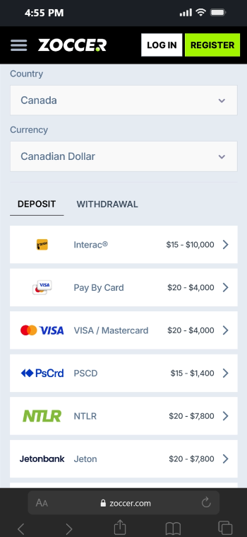 New Casinos in Canada Zoccer Deposit Options