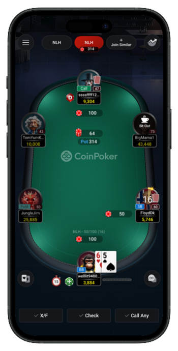Pre-flop poker board
