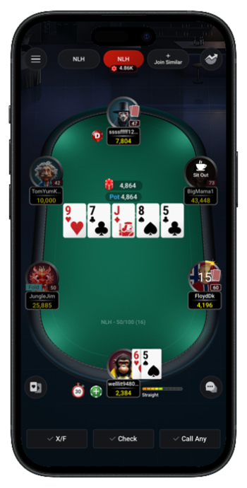 The river on a poker board