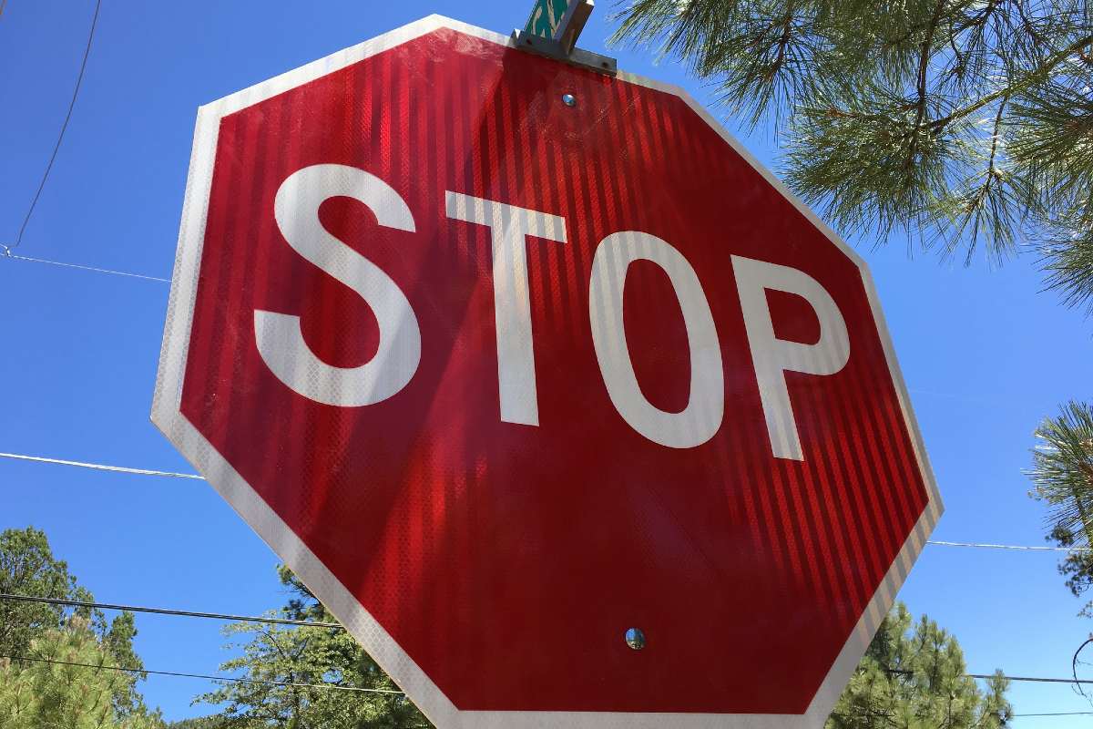 A stop sign
