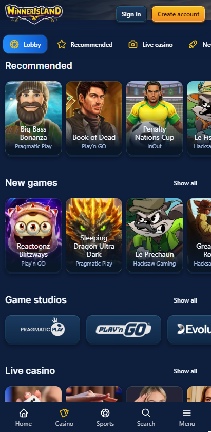 winnerisland games
