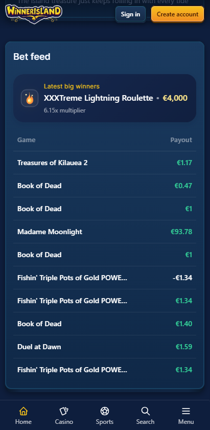 winnerisland jackpot winners